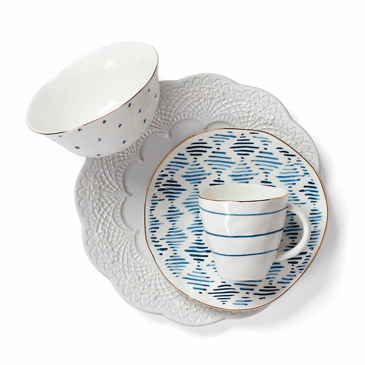 Blue Bay Dessert Mugs - Set of 4
