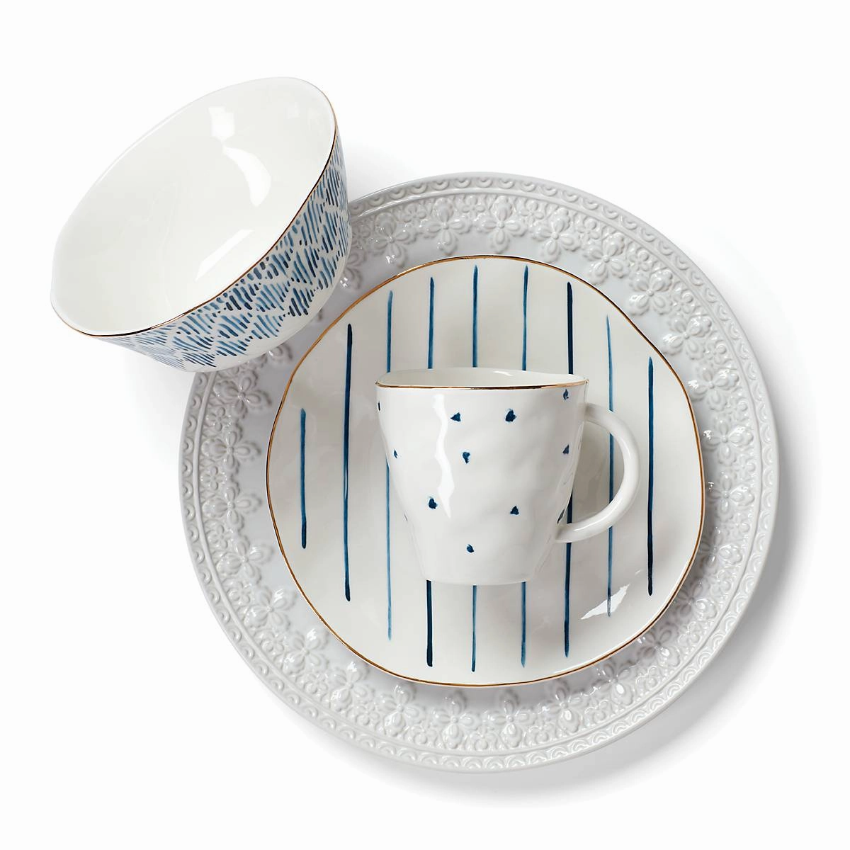Blue Bay Dessert Mugs - Set of 4