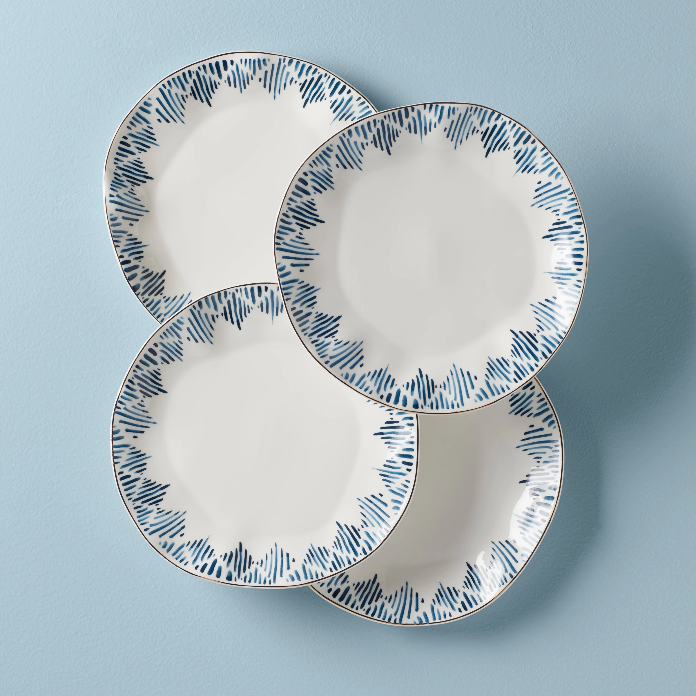 Blue Bay Ikat Dinner Plates - Set of 4modern kitchen decor ,kitchen dinner set ,dinnerware 