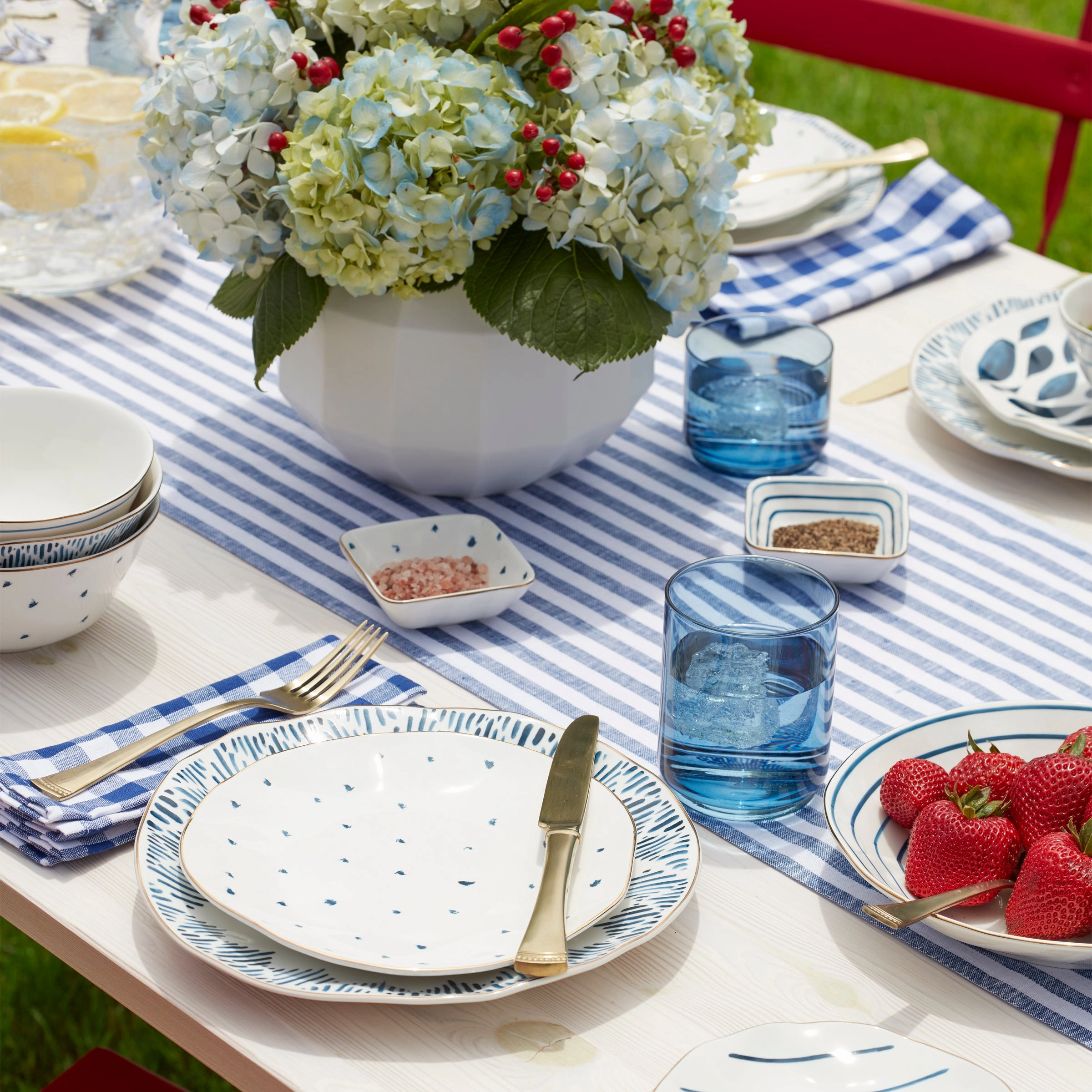 Blue Bay Ikat Dinner Plates - Set of 4