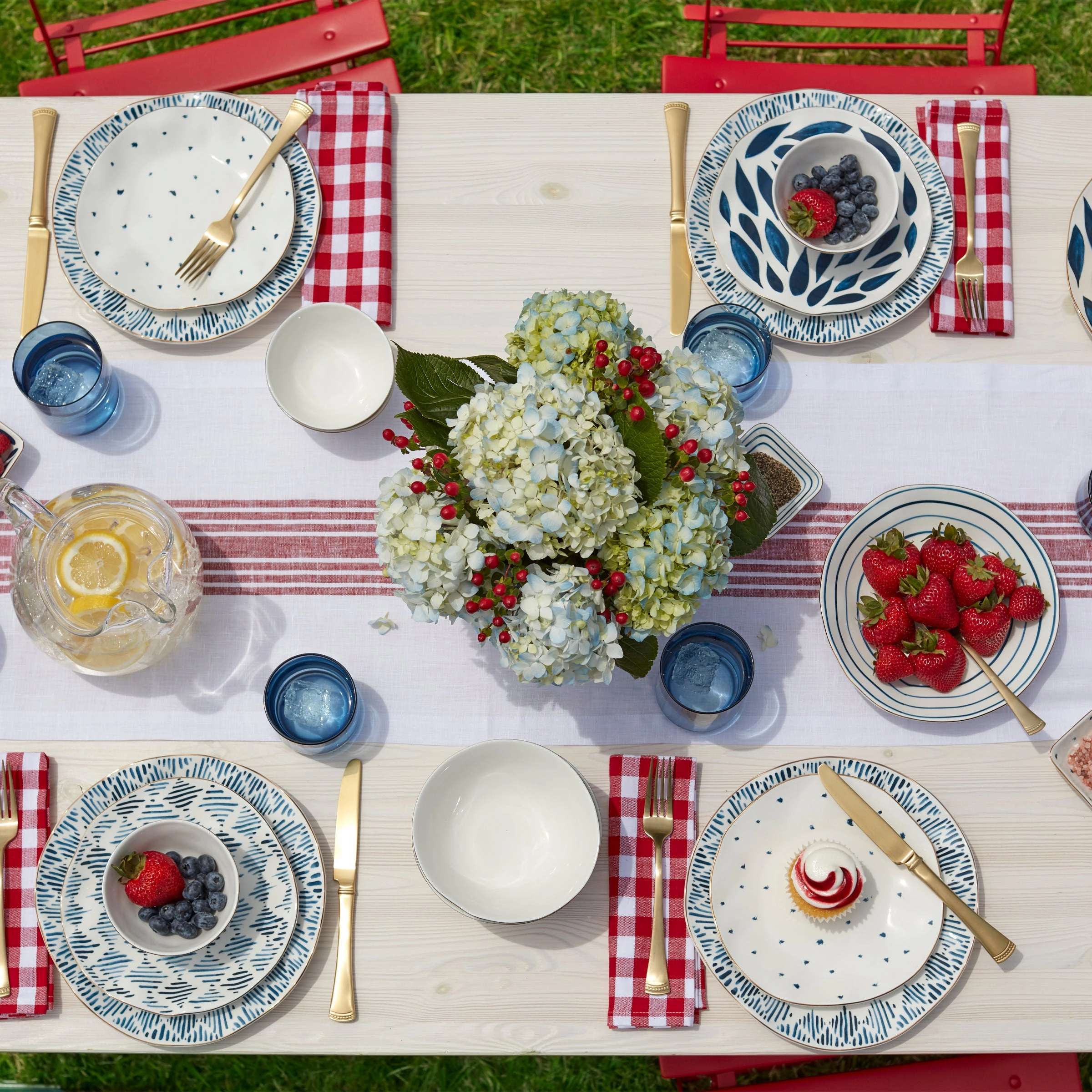 Blue Bay Ikat Dinner Plates - Set of 4