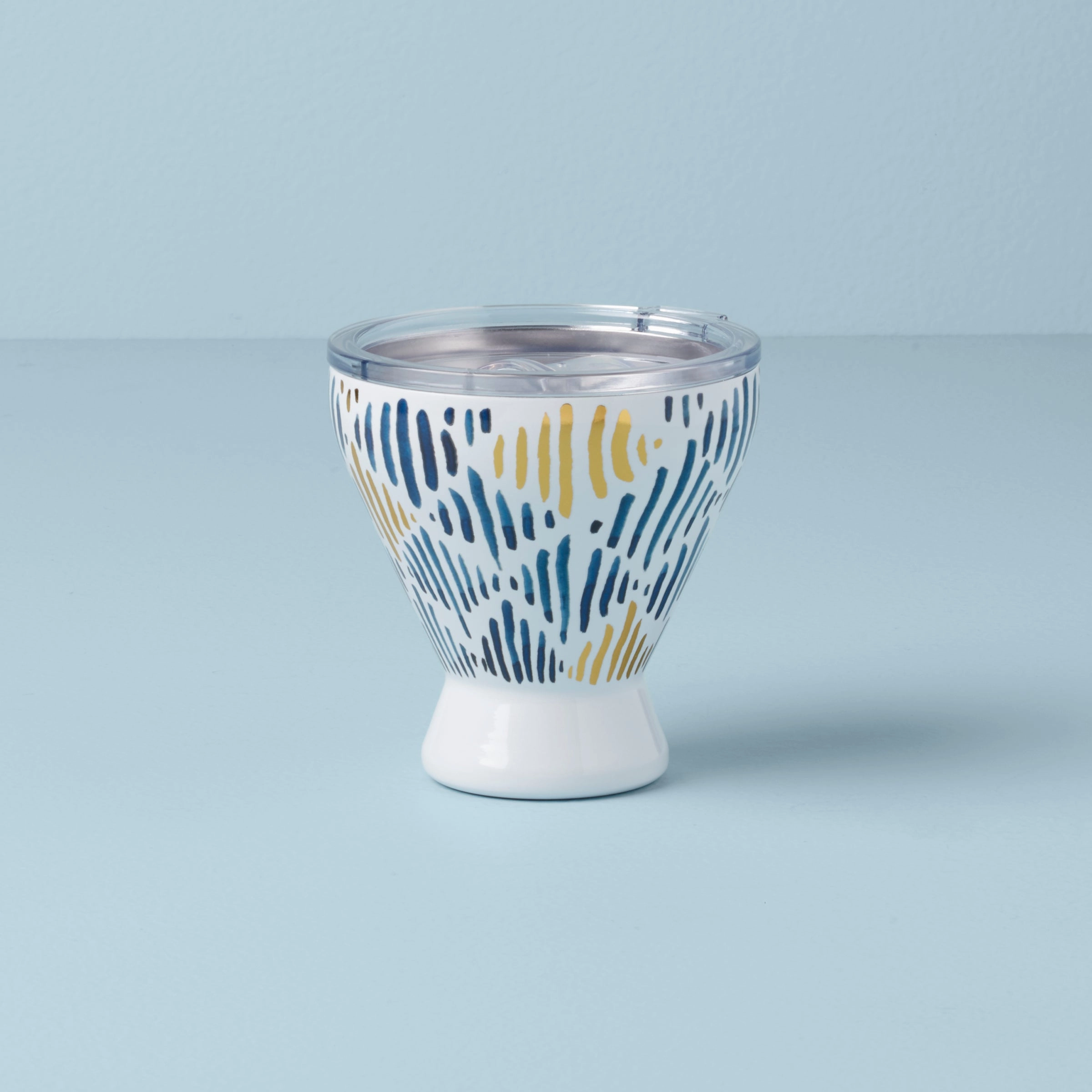 Blue Bay Ikat Stainless Steel Cocktail Tumblerglass cups ,personalized mugs 