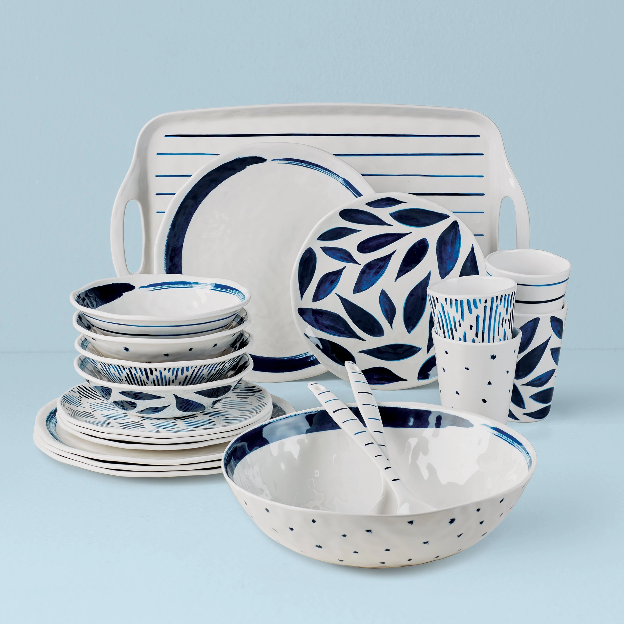 Blue Bay Melamine 20-Piece Dinnerware Setmodern kitchen decor ,kitchen dinner set ,dinnerware 
