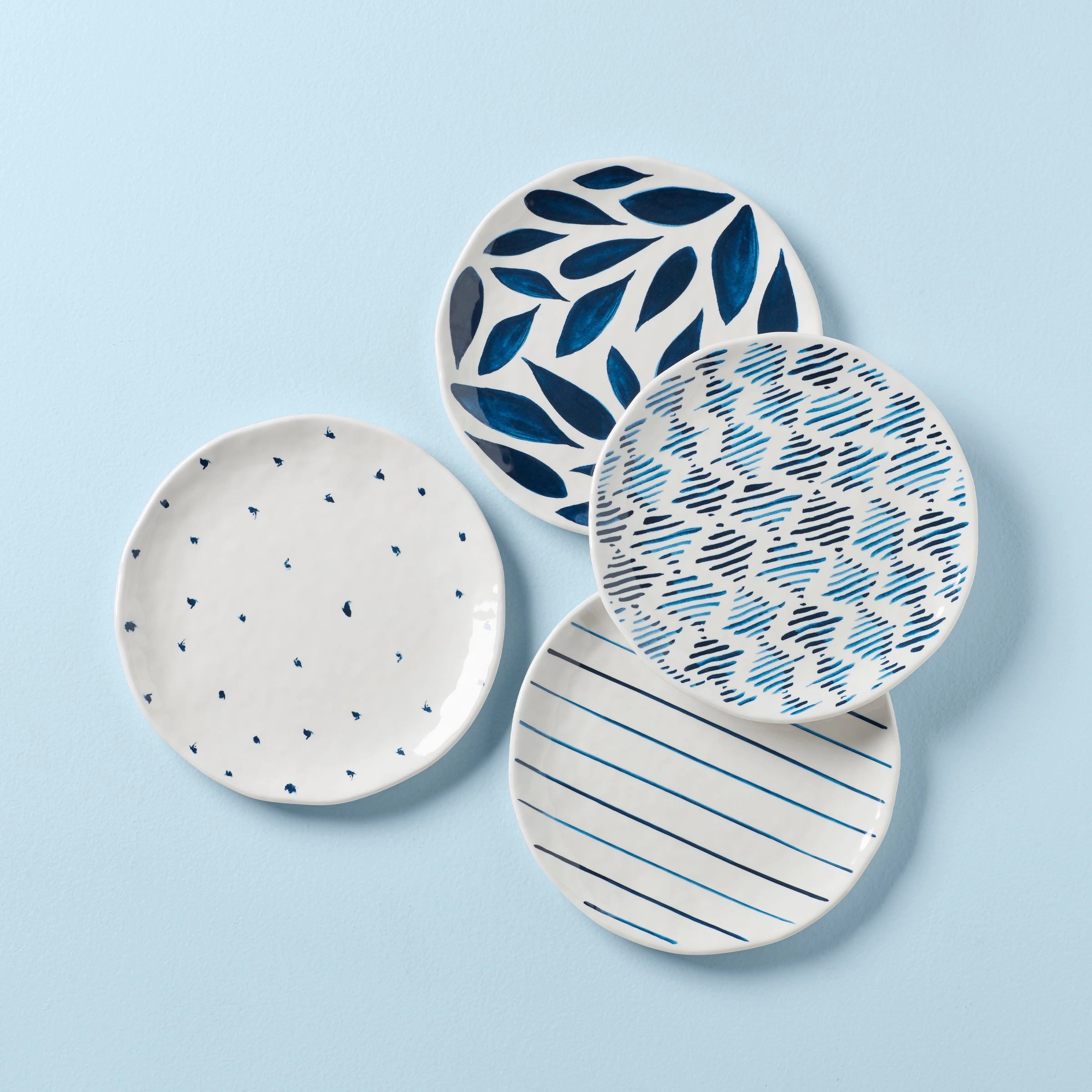 Blue Bay Melamine Assorted Accent Plates - Set of 4modern kitchen decor ,kitchen dinner set ,dinnerware 