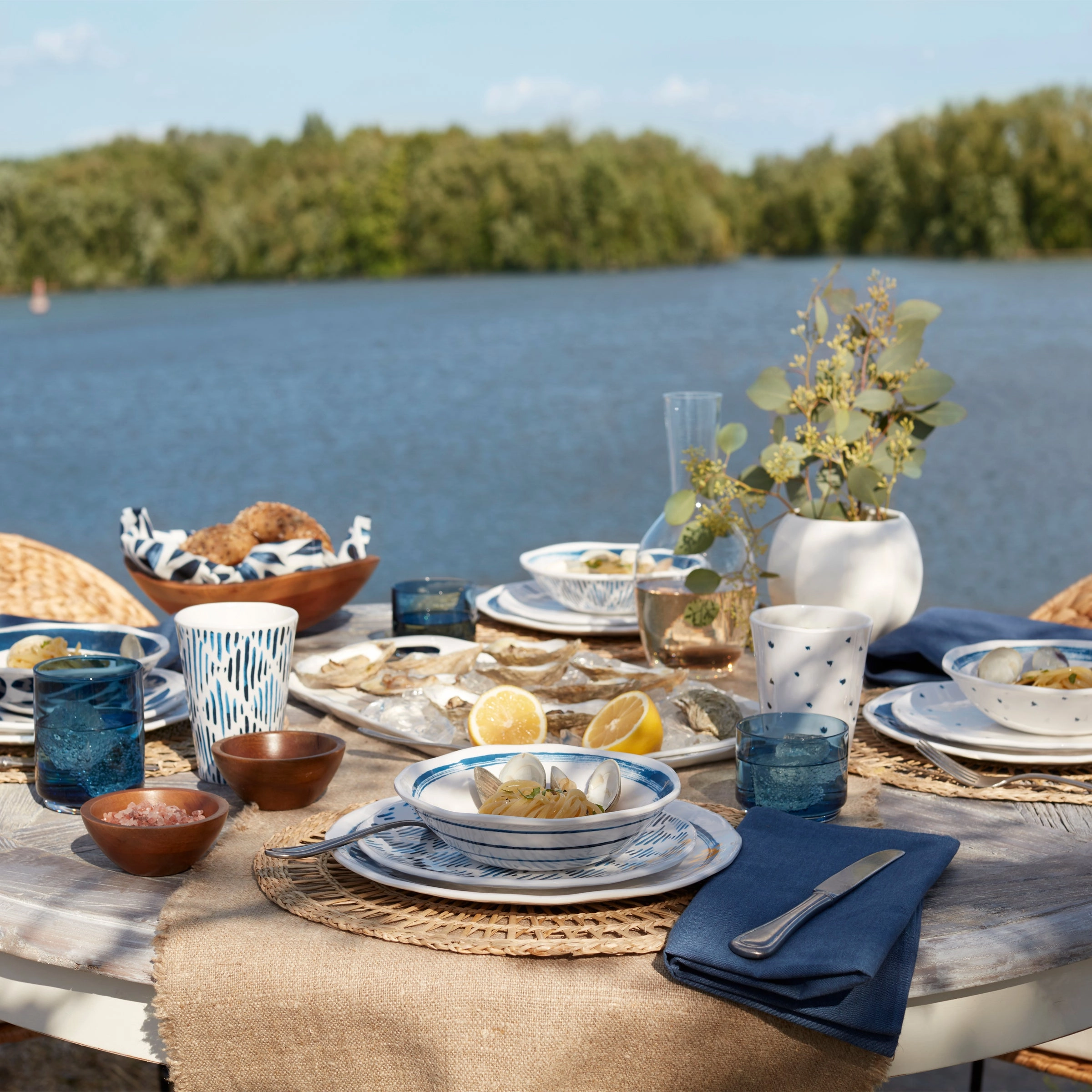 Blue Bay Melamine Assorted Accent Plates - Set of 4