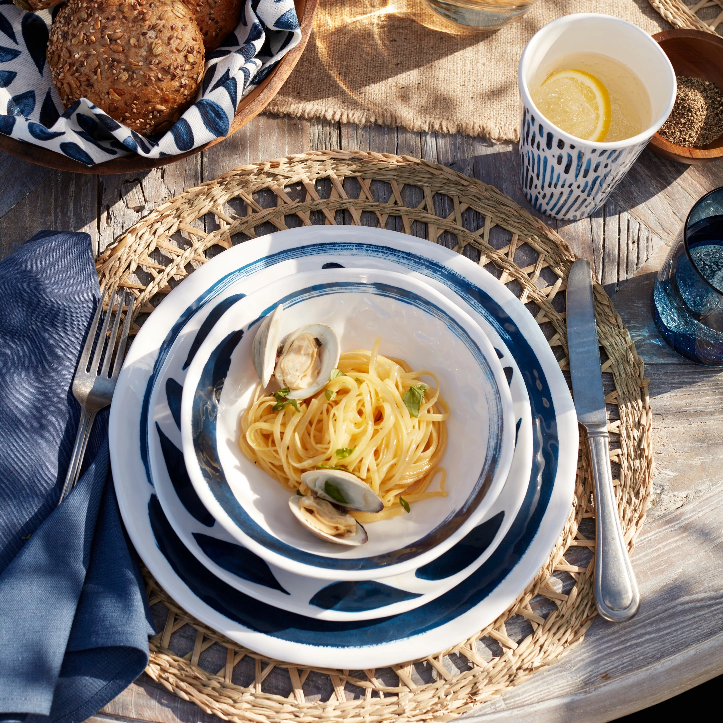 Blue Bay Melamine Assorted Accent Plates - Set of 4