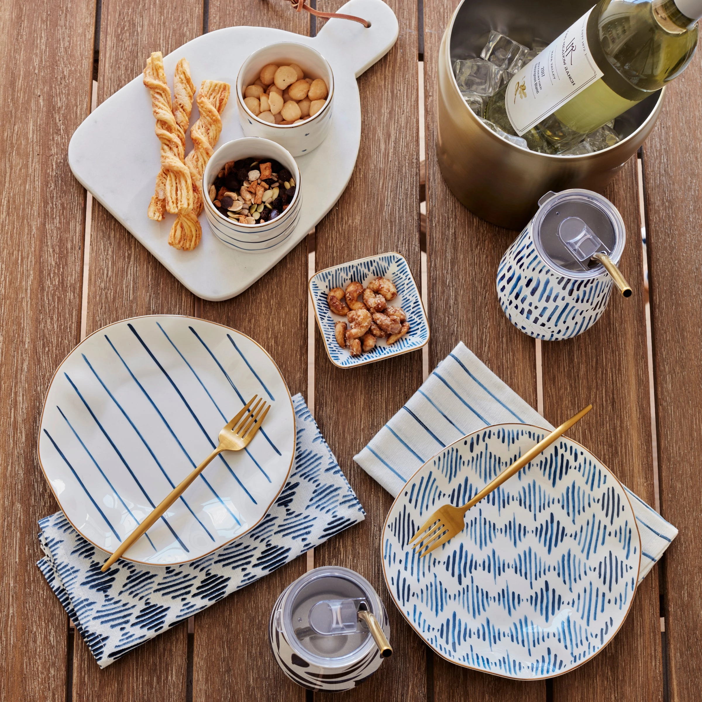 Blue Bay Melamine Assorted Accent Plates - Set of 4