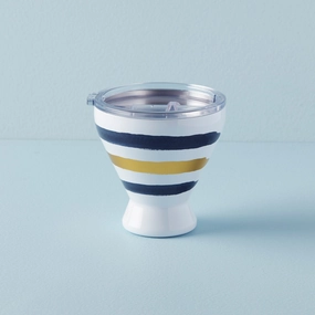 Blue Bay Stripe Stainless Steel Cocktail Tumblerglass cups ,personalized mugs 