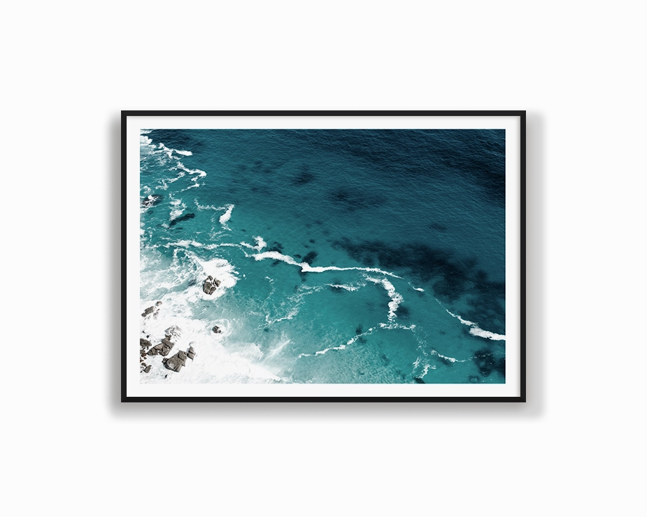 Blue Wavesmodern abstract painting decor