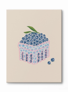 Blueberry Basket, Canvasindoor decorative canvas print