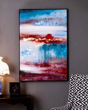 Blues Away Semi Hand-made Wall Art - 32*48  Inchnordic style wall decor