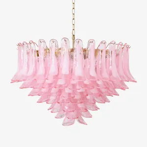 Blush Pink Glass Murano Chandelierrustic chandelier,bedroom chandelier 