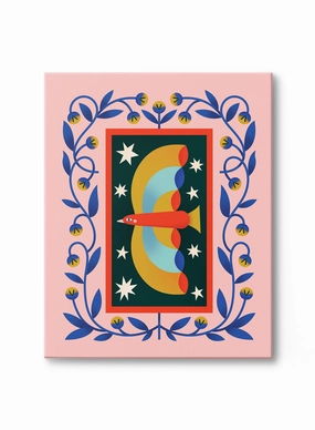 Blush Birdie, Canvasindoor decorative canvas print