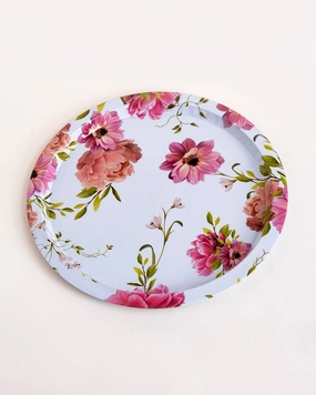 Blush Elegance Floral Serving Tray - Set Of-2modern kitchen decor ,kitchen dinner set ,dinnerware 