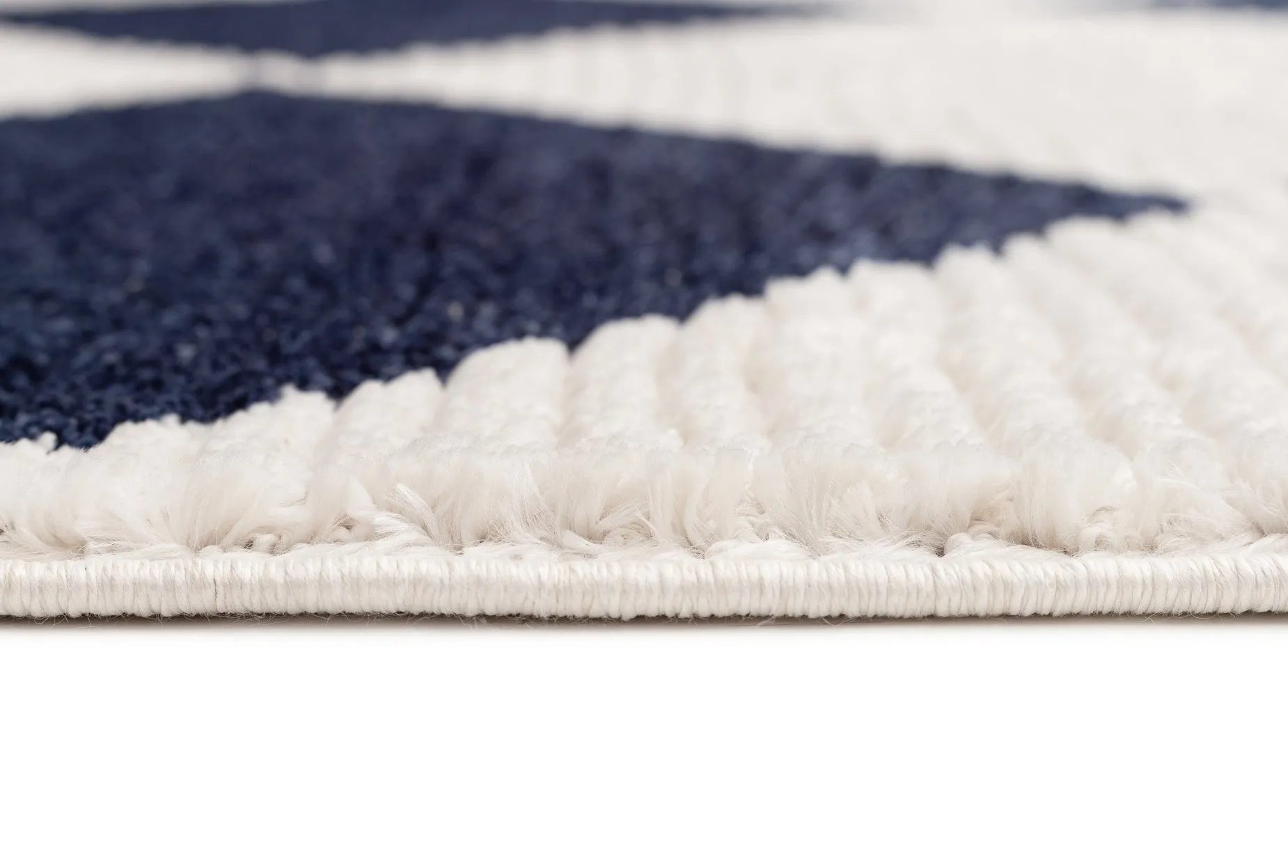 Blythe Ivory and Blue Checkered Rug *NO RETURNS UNLESS FAULTY