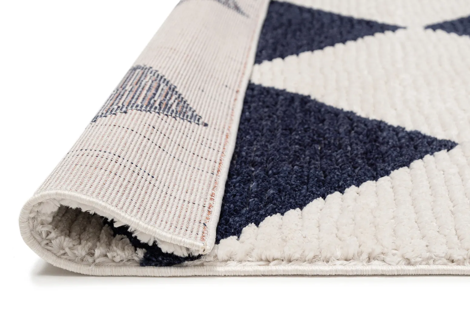 Blythe Ivory and Blue Checkered Rug *NO RETURNS UNLESS FAULTY