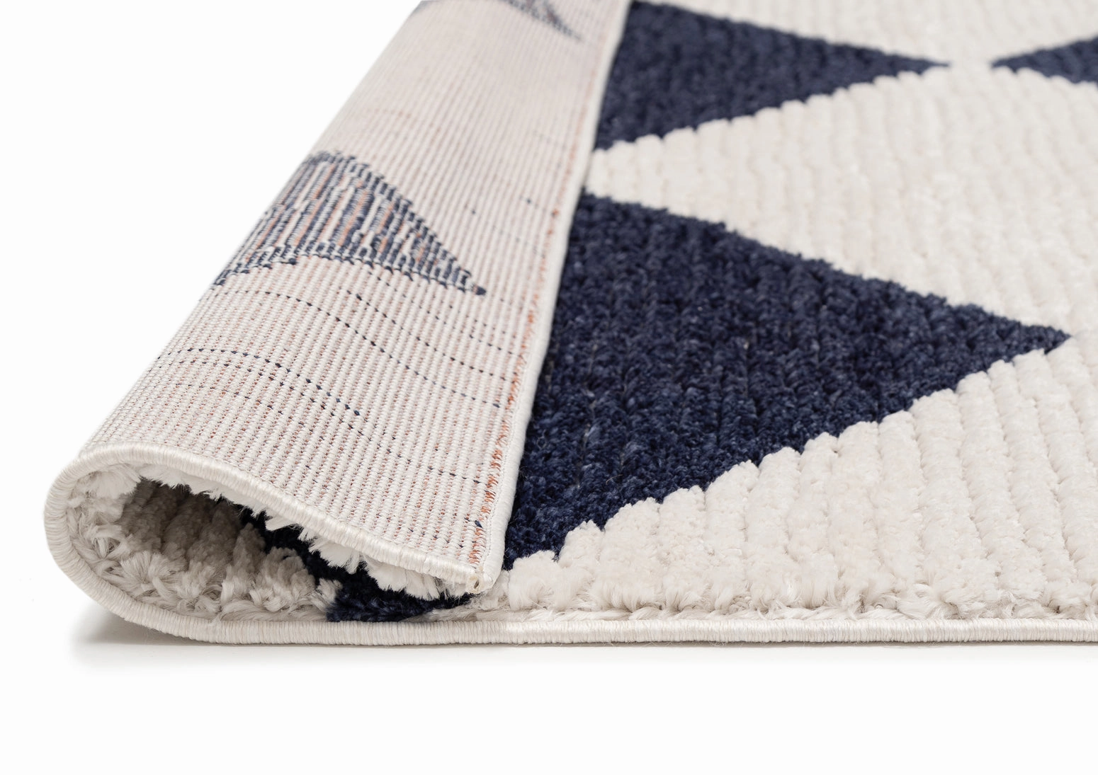 Blythe Ivory and Blue Checkered Rug *NO RETURNS UNLESS FAULTY