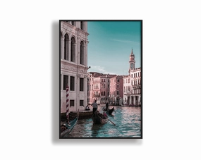 Boats in The Canalmodern abstract painting decor