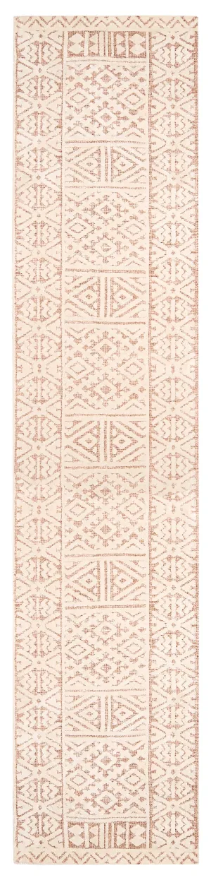Bobbie Peach and Ivory Runner Rug *NO RETURNS UNLESS FAULTYmodern color block patchwork rug