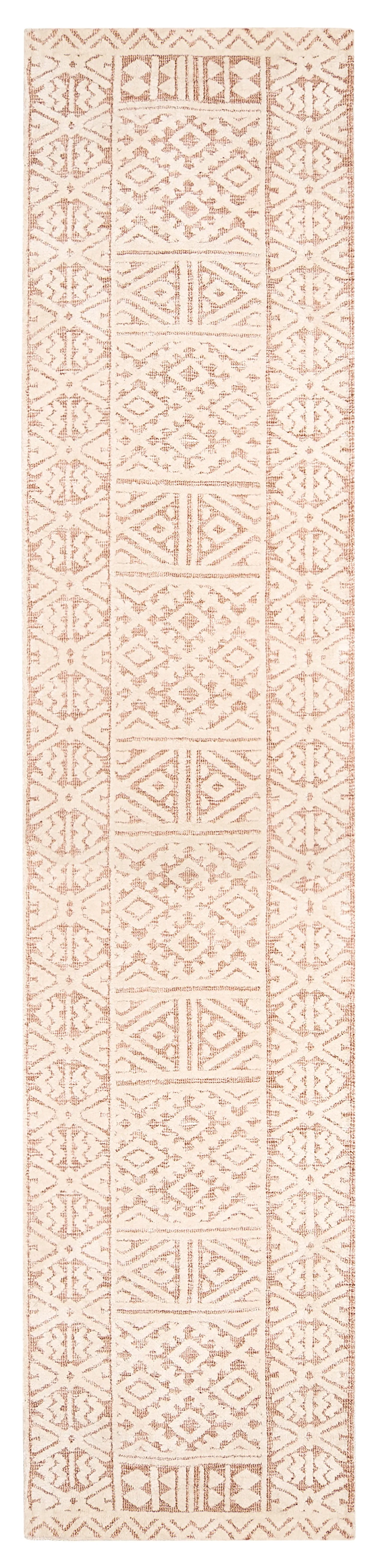 Bobbie Peach and Ivory Runner Rug *NO RETURNS UNLESS FAULTYmodern color block patchwork rug