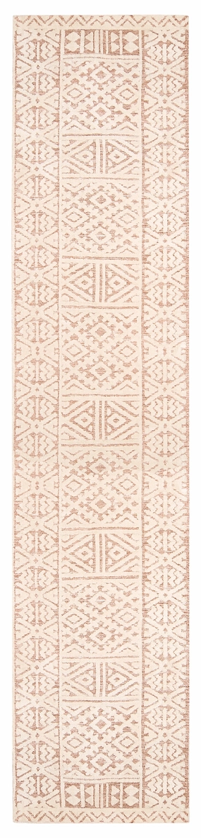 Bobbie Peach and Ivory Runner Rug *NO RETURNS UNLESS FAULTYmodern color block patchwork rug