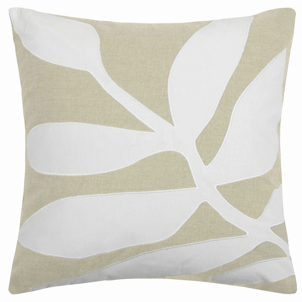 Bodhi Embroidered Feather Cushion Quartz