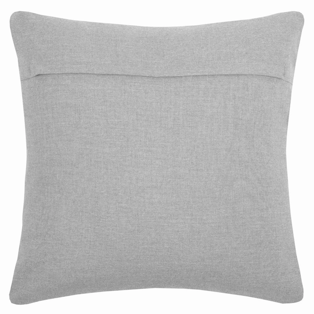 Bodhi Embroidered Feather Cushion Steel