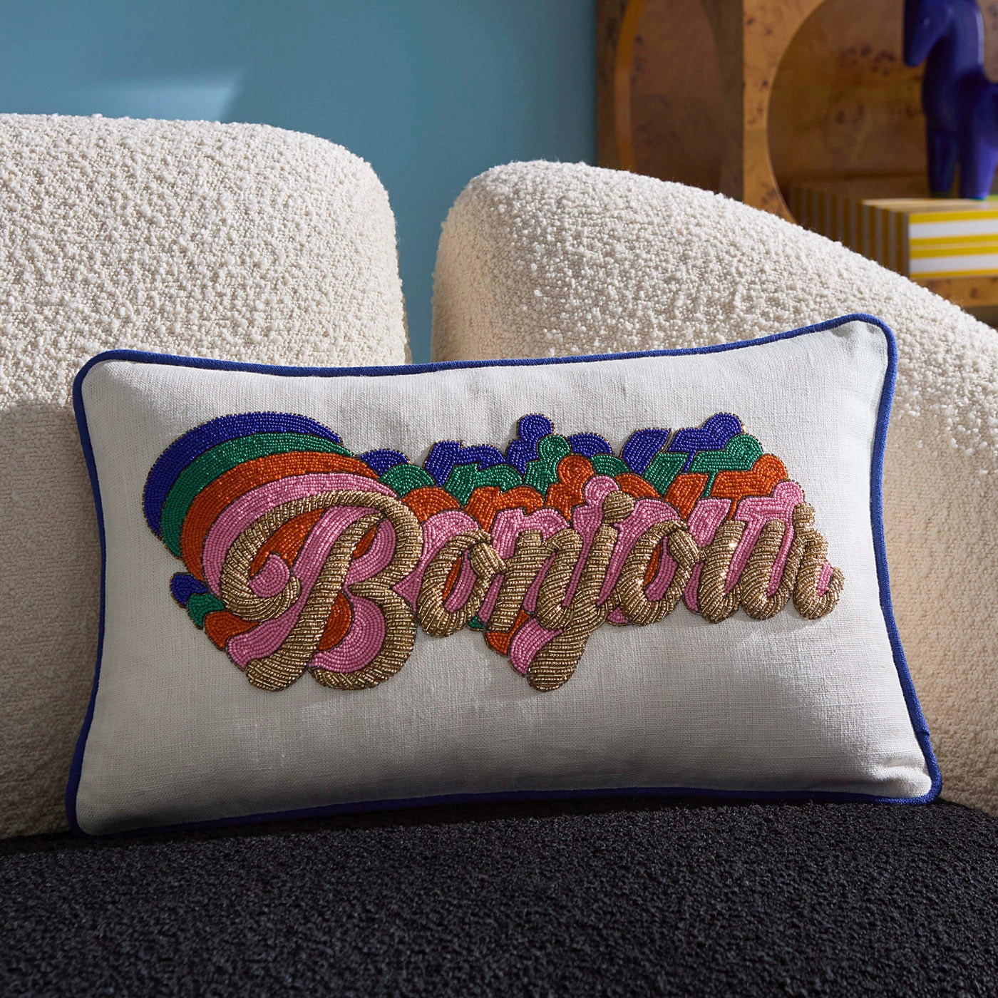 Bonjour Beaded Pillow