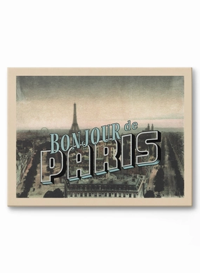 Bonjour Paris, Canvasindoor decorative canvas print