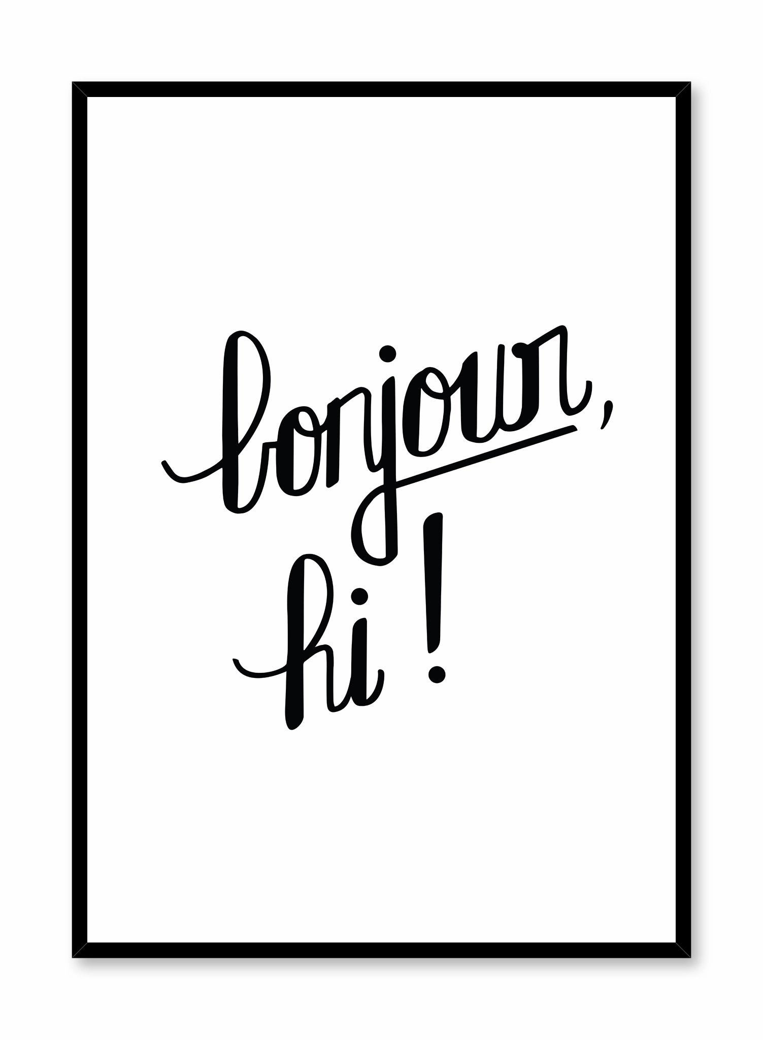 Bonjour, Posterpop culture themed posters