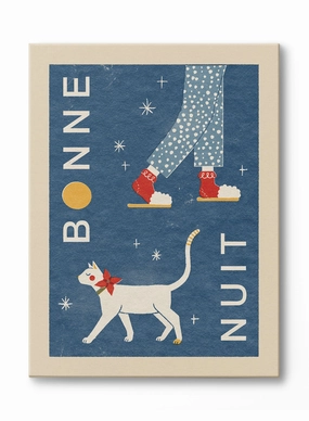 Bonne Nuit, Kitty, Canvasindoor decorative canvas print