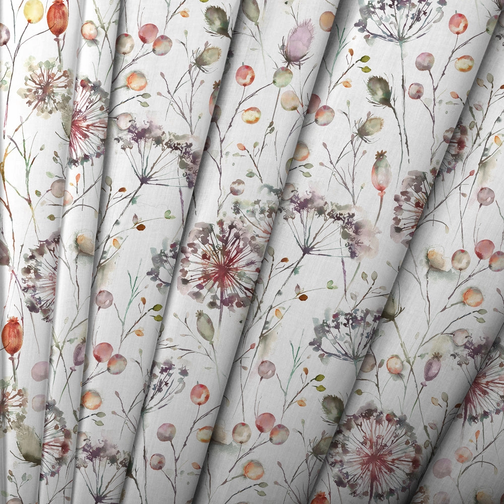 Boronia Printed Cotton Made to Measure Roman Blinds Boysenberry/Cream