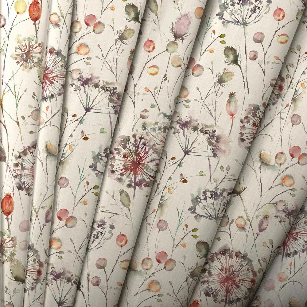 Boronia Printed Cotton Made to Measure Roman Blinds Boysenberry