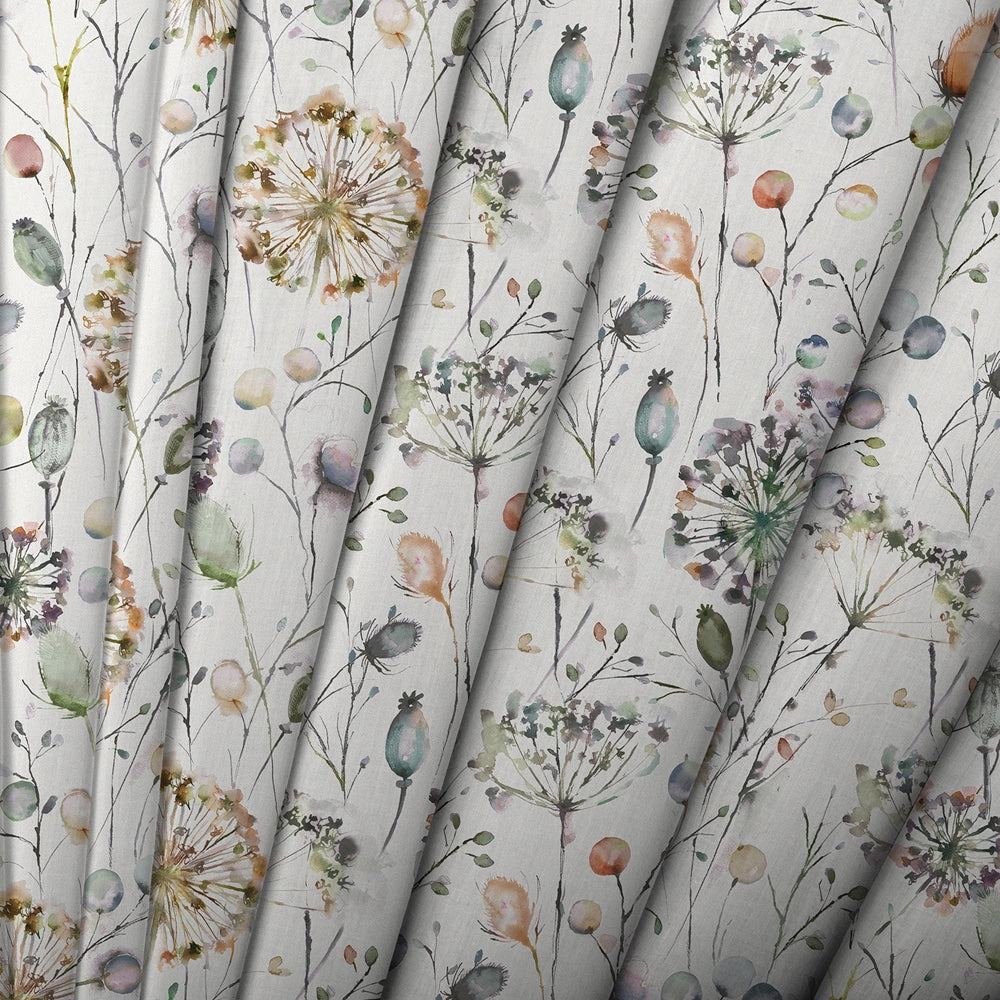 Boronia Printed Cotton Made to Measure Roman Blinds Coral/Cloud/Cream