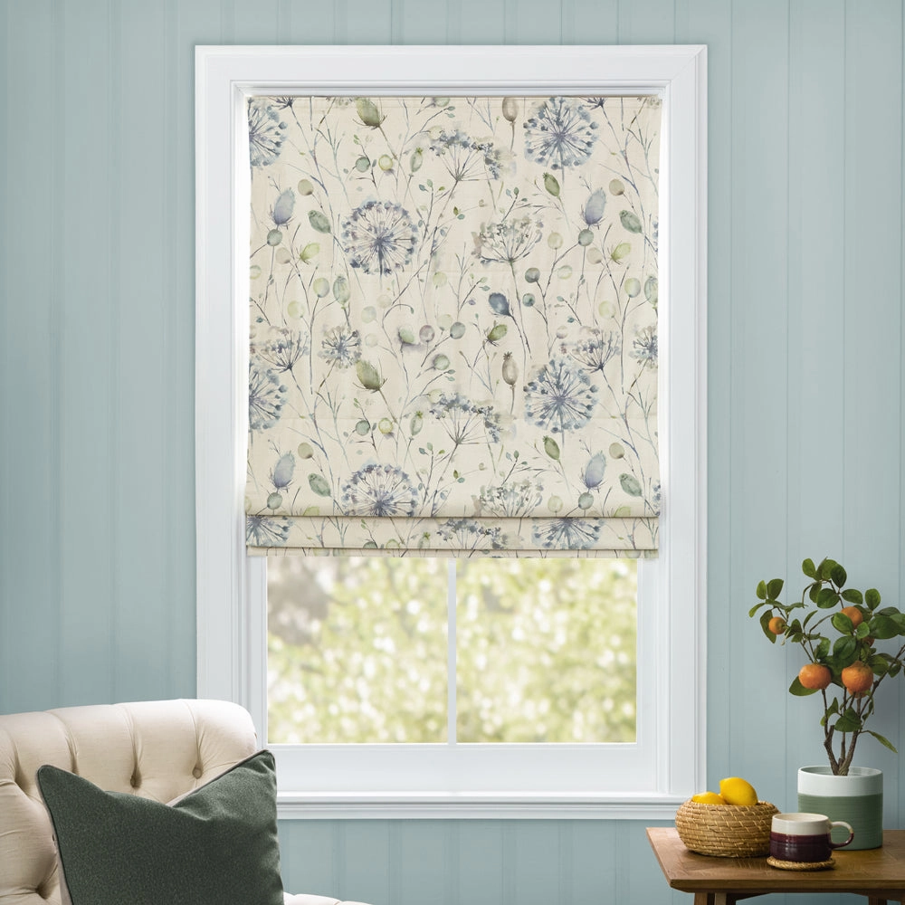 Boronia Printed Cotton Made to Measure Roman Blinds Crocus