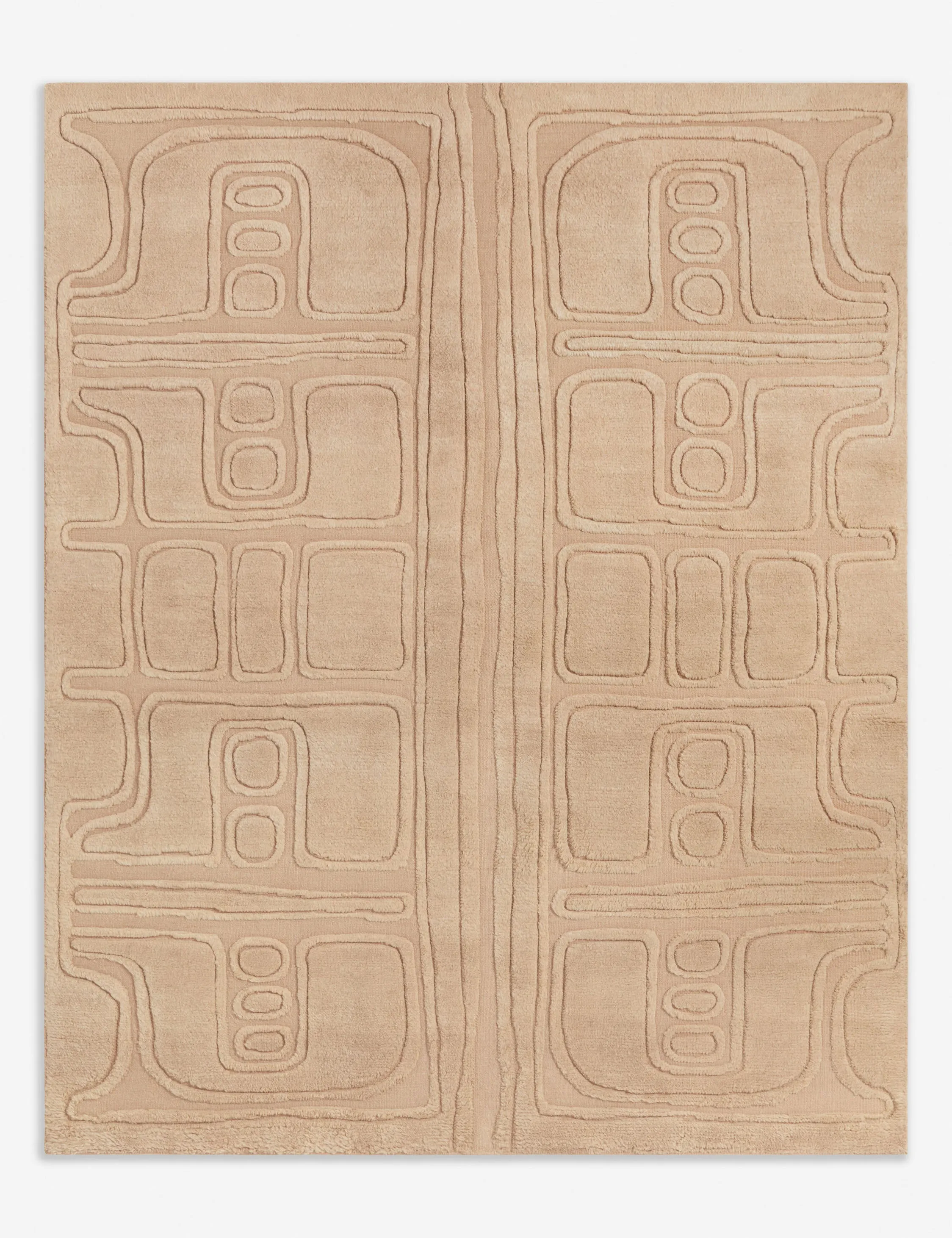 Bosa Hand-Knotted Wool Rugmodern color block patchwork rug