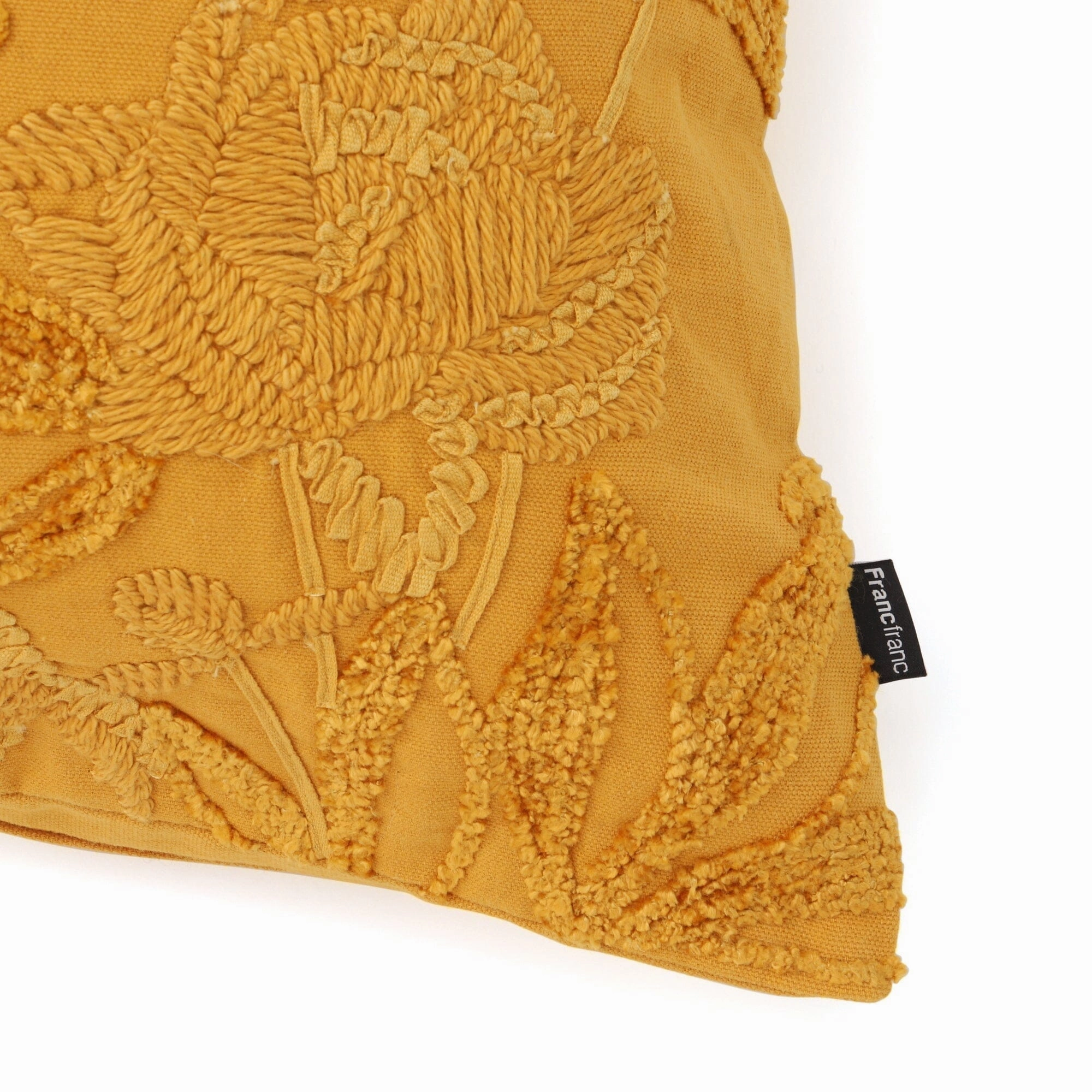 Botanical Emb Cushion Cover 450 X 450 Yellow