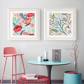 Botanicals Wall Art White Framenordic style wall decor