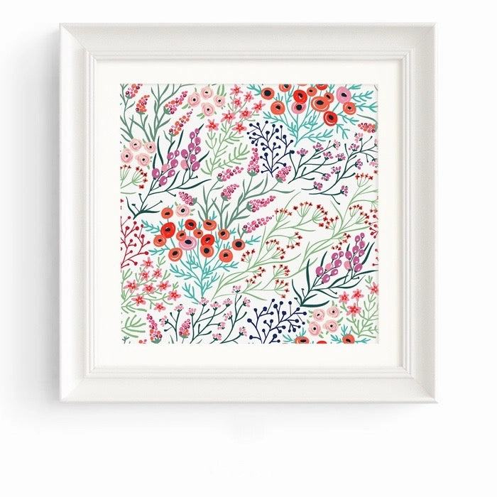 Botanicals Wall Art White Frame