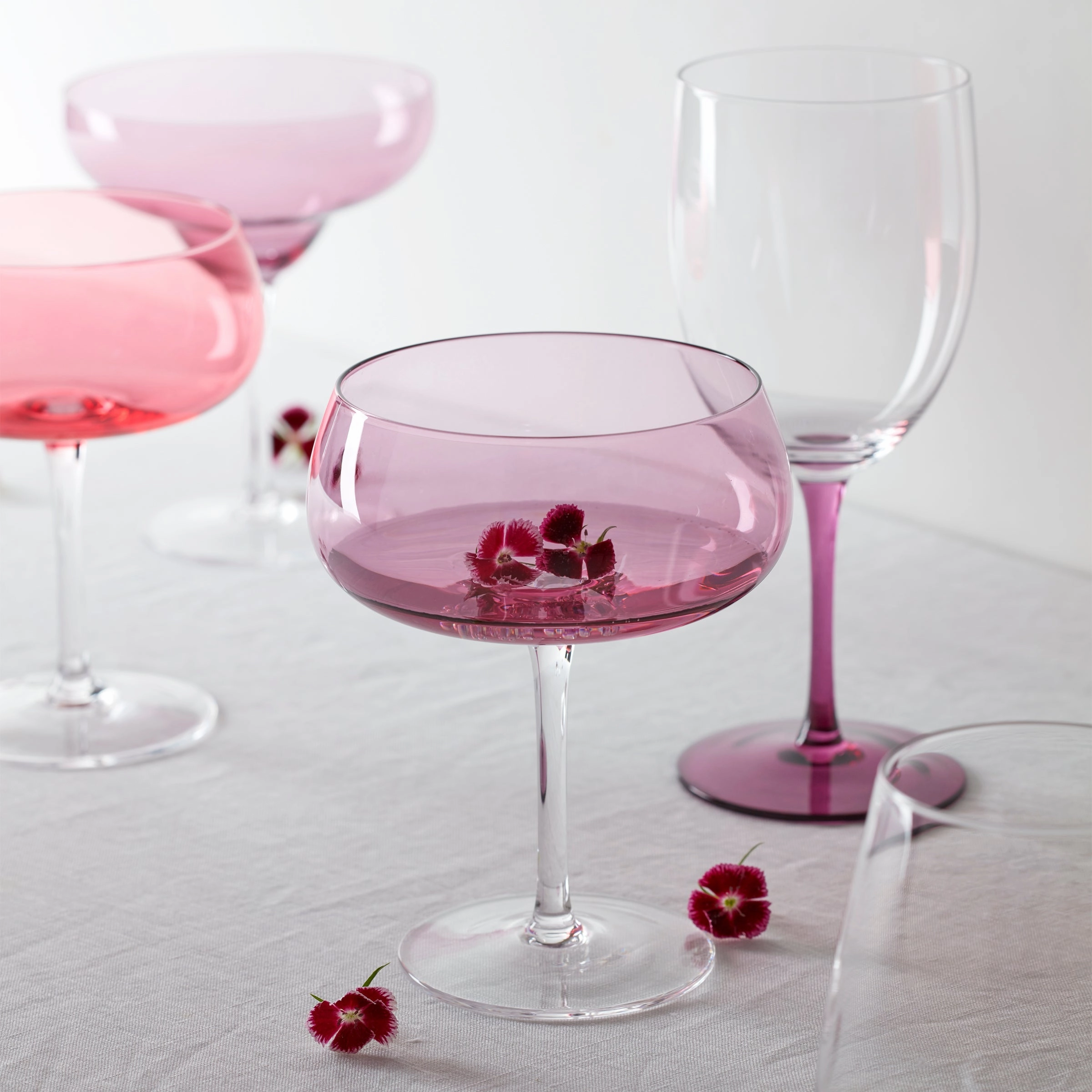 Bottoms Up Wine Glasses - Set Of 4