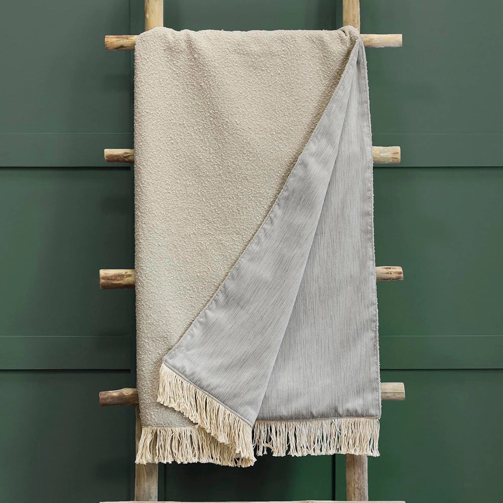 Boucle Bobble Throw Cream