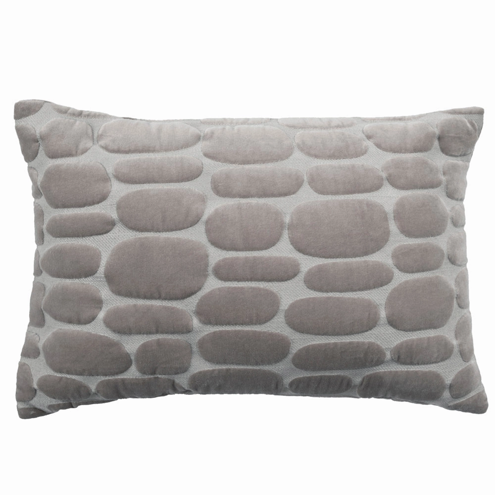 Boulder Embroidered Feather Cushion Lavender