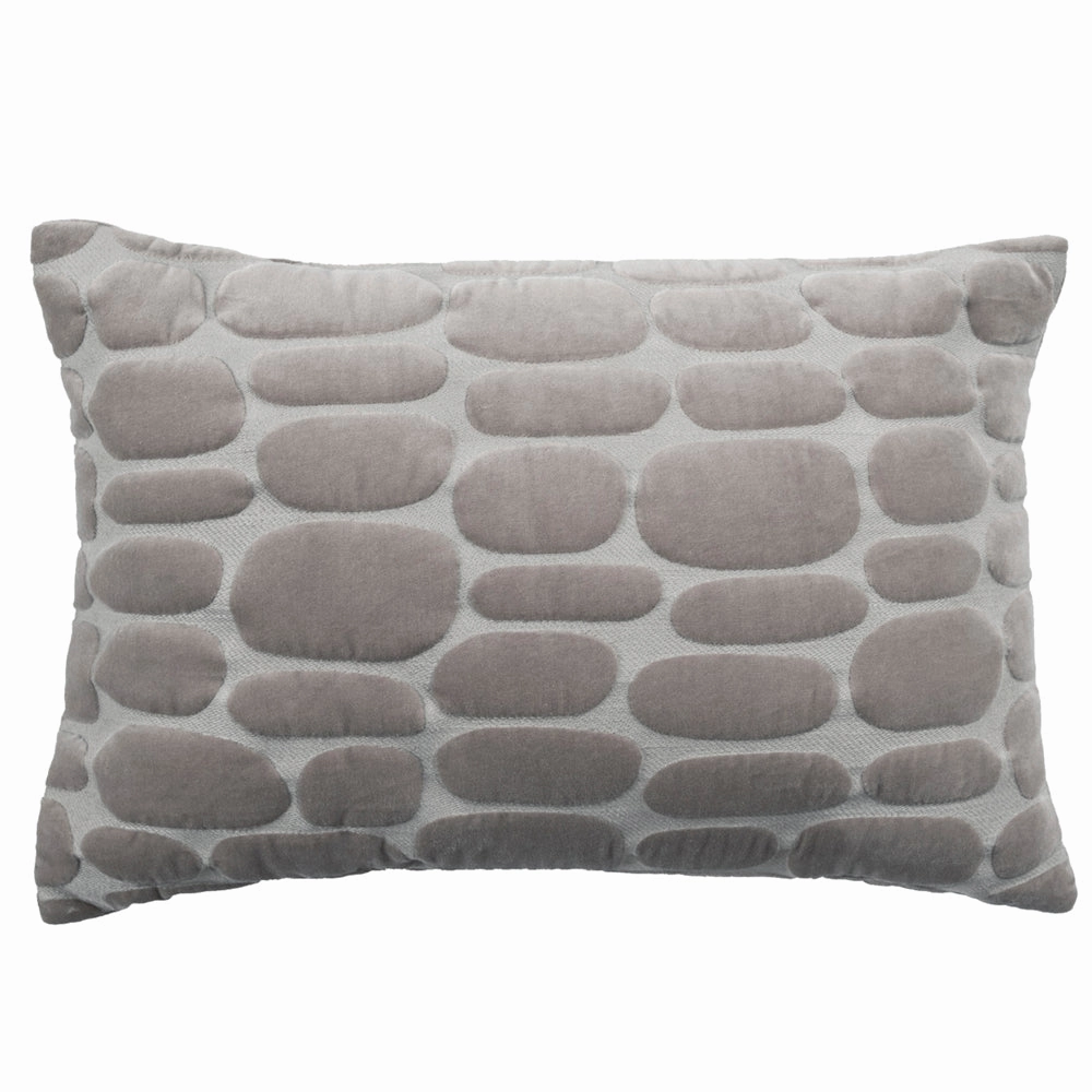 Boulder Embroidered Feather Cushion Lavender