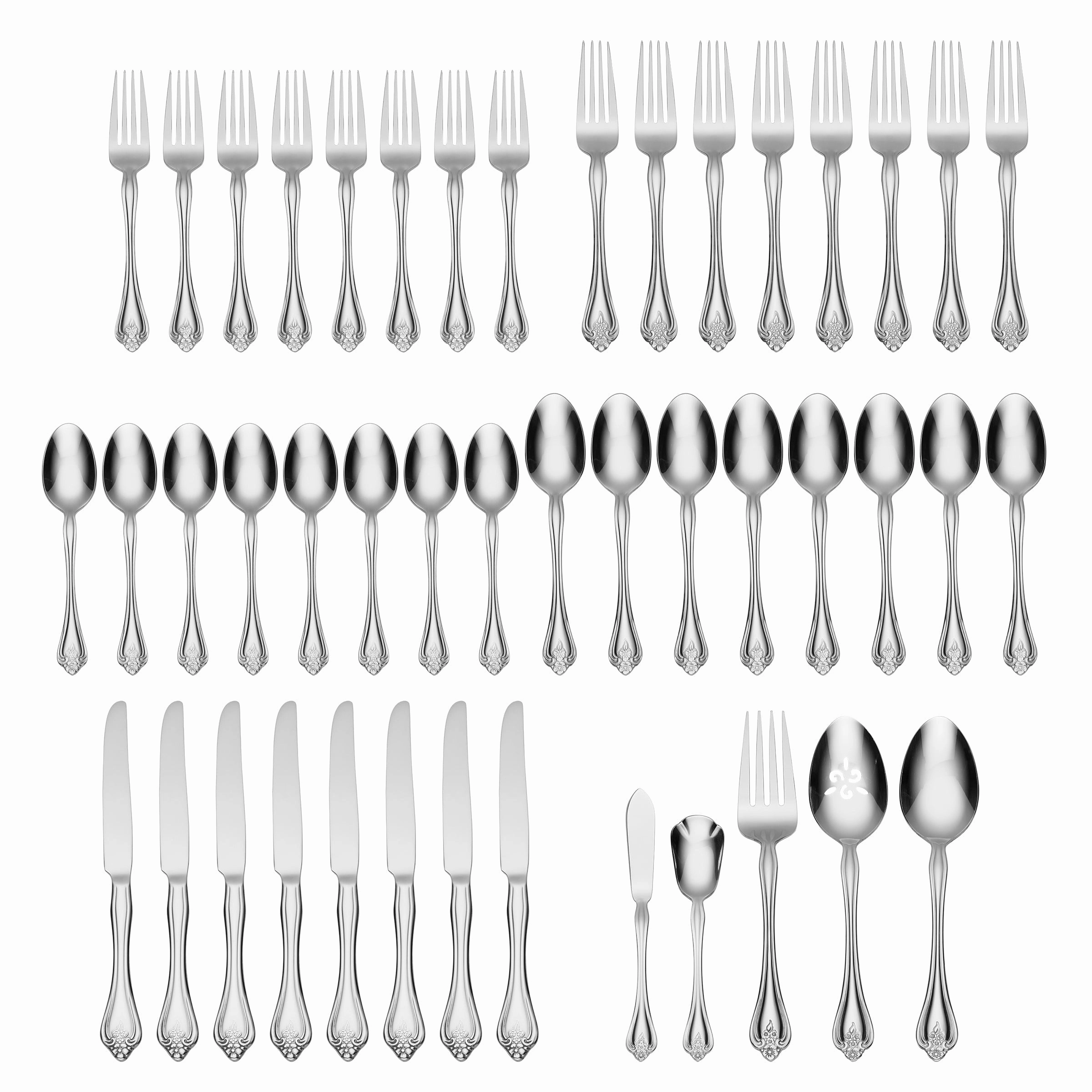 Boutonniere 45 Piece Flatware Set