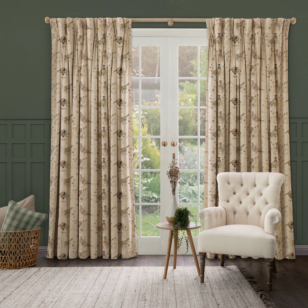 Bowmont Printed Made to Measure Curtains Pheasant