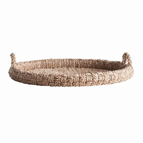 Braided Bankuan Tray with Handles - 29"nordic style desktop ornaments