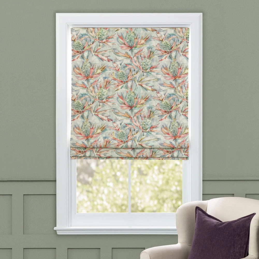 Braithwaite Printed Cotton Made to Measure Roman Blinds Russett