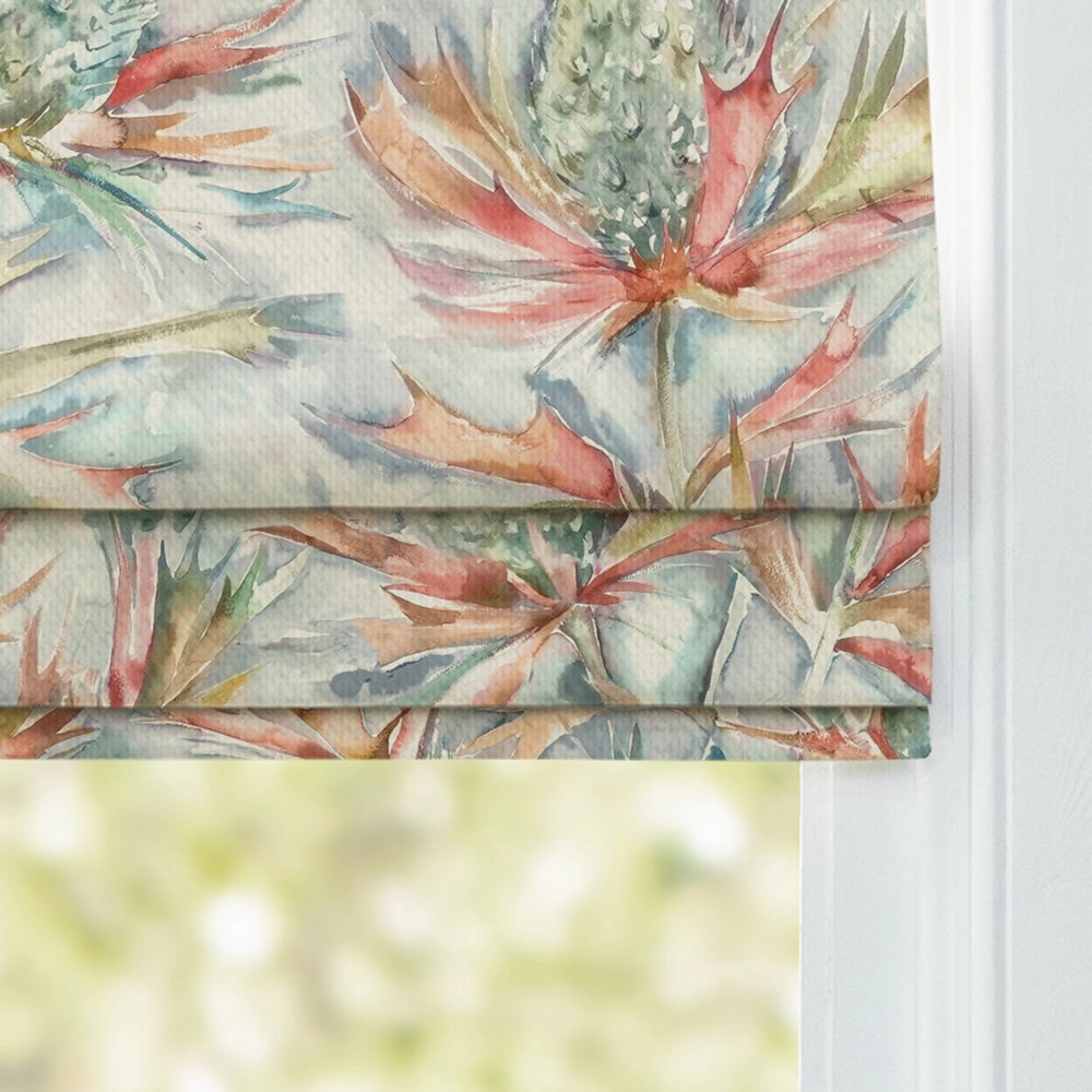Braithwaite Printed Cotton Made to Measure Roman Blinds Russett