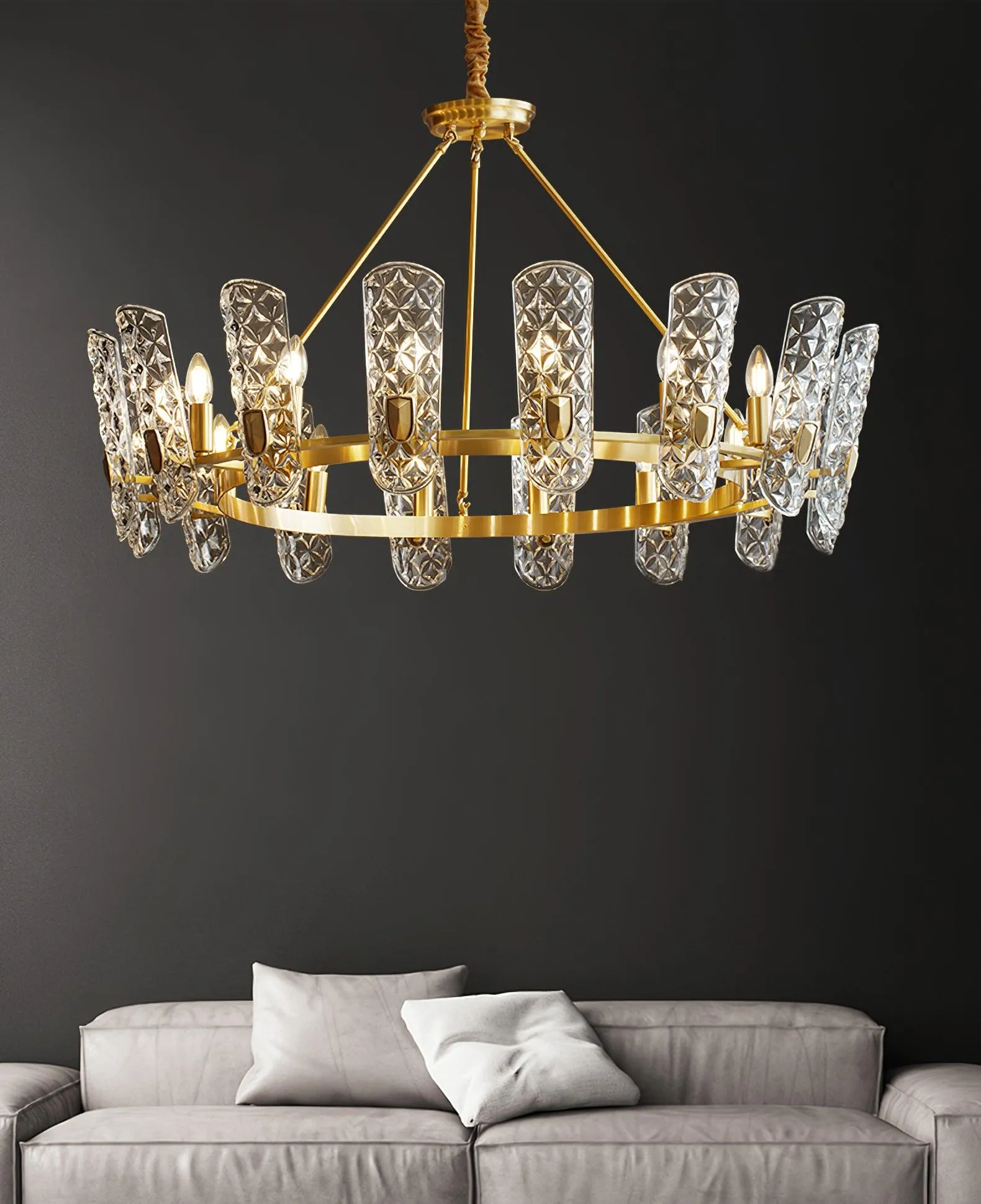 Brass Central Chandelier