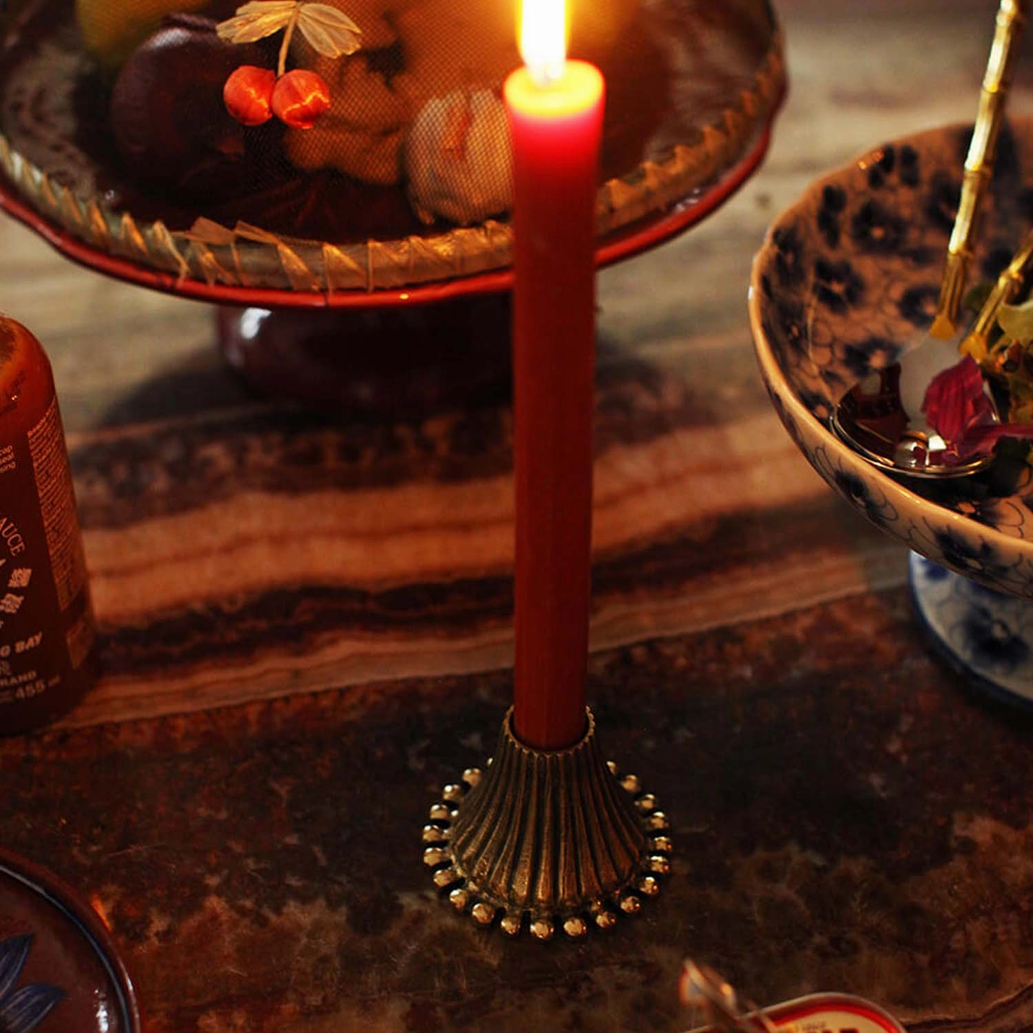 Brass Candle Holder - 2.5" Tall